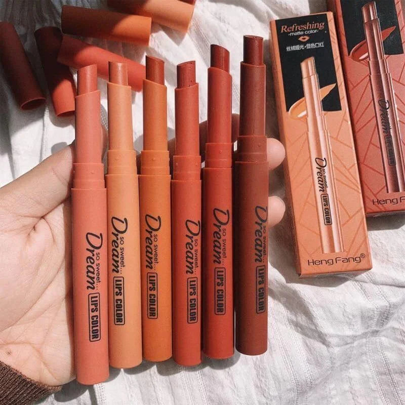 Heng Fang Refreshing Matte Lipstick 6 Pcs Set Dream kit