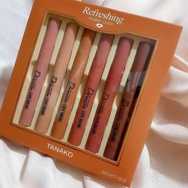Heng Fang Refreshing Matte Lipstick 6 Pcs Set Dream kit